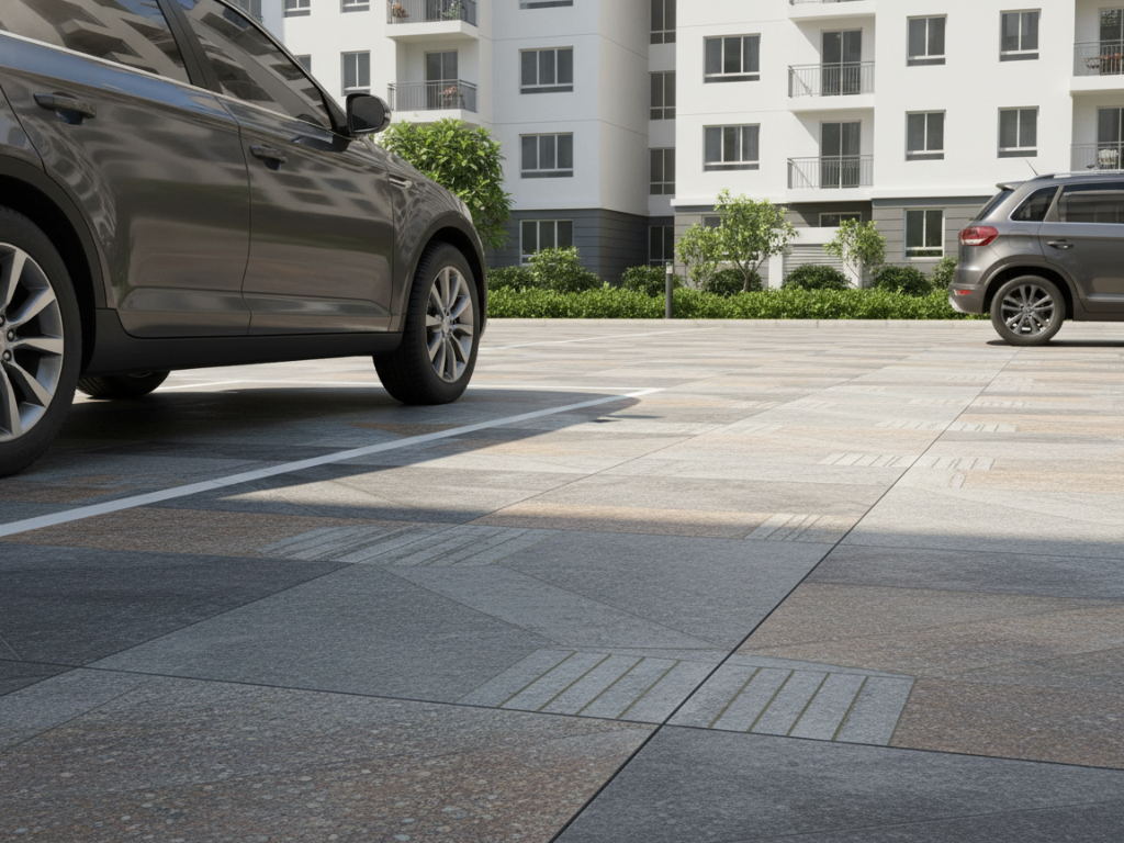 Digital Vitrified Parking Tiles